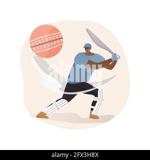 Illustration du vecteur du concept abstrait du cricket. Illustration de Vecteur