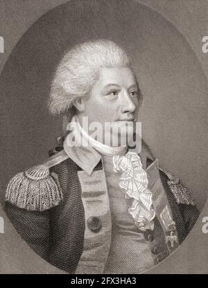 Henry KNOX, 1759-1806. Officier de la révolution américaine et premier secrétaire américain à la guerre. Après un imprimé du XIXe siècle. Banque D'Images