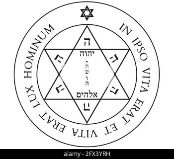 Kabbalah illustration géométrique de la numerologie mystique Banque D'Images