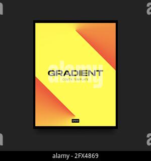 Modèle de couverture verticale de dégradé jaune et orange. Illustration vectorielle Illustration de Vecteur