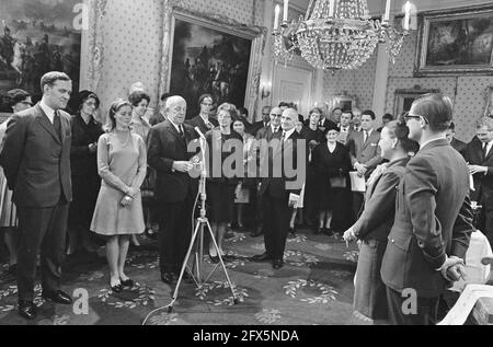 Geschenkendag twee à Paleis Soestdijk, discours ir. Staf, 30 décembre 1966, discours, pays-Bas, agence de presse du xxe siècle photo, nouvelles à retenir, documentaire, photographie historique 1945-1990, histoires visuelles, L'histoire humaine du XXe siècle, immortaliser des moments dans le temps Banque D'Images