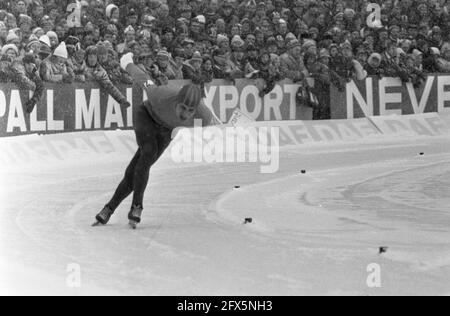 Championnats du monde de patinage de vitesse (hommes) au Deventer Kees Verkerk en action (gros plan), 16 février 1969, SCHATSEN, sports, Championnats du monde, pays-Bas, photo de l'agence de presse du XXe siècle, nouvelles à retenir, documentaire, photographie historique 1945-1990, histoires visuelles, L'histoire humaine du XXe siècle, immortaliser des moments dans le temps Banque D'Images