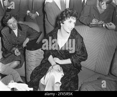 Gina Lolobrigida à Amsterdam, réception de l'hôtel Amstel, 21 octobre 1955, réceptions, Pays-Bas, Agence de presse du XXe siècle photo, nouvelles à retenir, documentaire, photographie historique 1945-1990, histoires visuelles, L'histoire humaine du XXe siècle, immortaliser des moments dans le temps Banque D'Images