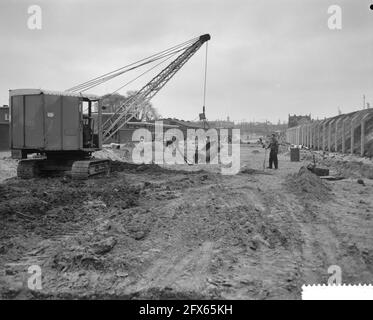 Construction du boulevard IJ à Amsterdam, 13 mars 1961, construction, pays-Bas, agence de presse du XXe siècle photo, news to remember, documentaire, photographie historique 1945-1990, histoires visuelles, L'histoire humaine du XXe siècle, immortaliser des moments dans le temps Banque D'Images