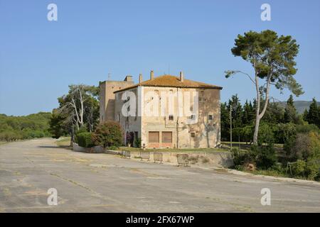 Autodrome de Sitges-Terramar, la plus ancienne piste de course de voiture, ouvert en 1923 et l'un des 3 circuits les plus anciennes dans le monde Banque D'Images