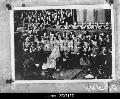 Mariage de la princesse Juliana et du prince Bernhard à la Grote Sint Jacobskerk à la Haye, 7 janvier 1937, mariages, maison royale, princes, princesses, pays-Bas, agence de presse du XXe siècle photo, news to remember, documentaire, photographie historique 1945-1990, histoires visuelles, L'histoire humaine du XXe siècle, immortaliser des moments dans le temps Banque D'Images