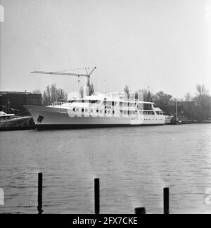 Yacht Al Ryadh pour le roi Chaled d'Arabie Saoudite construit à Van Lent à Kaagdorp, 18 décembre 1977, YACHT, pays-Bas, agence de presse du XXe siècle photo, news to remember, documentaire, photographie historique 1945-1990, histoires visuelles, L'histoire humaine du XXe siècle, immortaliser des moments dans le temps Banque D'Images