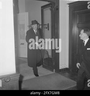 Conférence du Cabinet du Premier ministre de Quay tenue au nom de la visite du Premier ministre grec dans notre pays. LUN, 28 février 1963, conférences, pays-Bas, agence de presse du xxe siècle photo, nouvelles à retenir, documentaire, photographie historique 1945-1990, histoires visuelles, L'histoire humaine du XXe siècle, immortaliser des moments dans le temps Banque D'Images