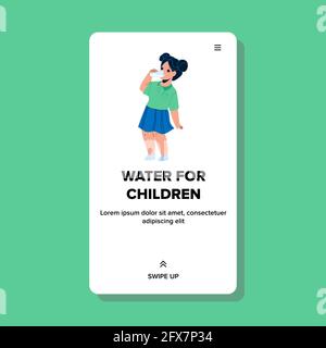 Eau pour enfants à partir du vecteur d'outil de filtre du refroidisseur Illustration de Vecteur