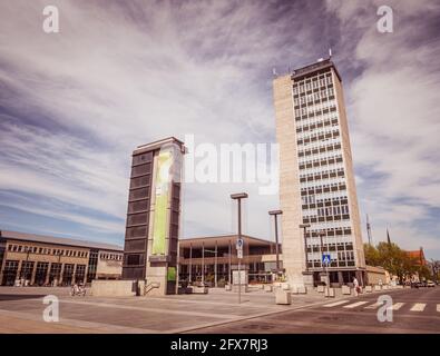 Centre-ville moderne de Neustrelitz dans le Mecklembourg-Poméranie occidentale Banque D'Images