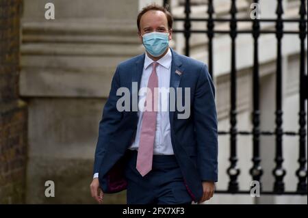 Westminster Londres, Royaume-Uni. 26 mai 2021. Matt Hancock le secrétaire à la Santé arrive à Downing Street Credit: MARTIN DALTON/Alay Live News Banque D'Images