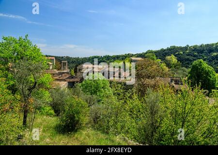 France, Ardèche, Parc National des Cévennes, Parc naturel régional des Monts d'Ardèche, les Vans, village des Naves // France, Ardèche (07), Parc National des Cèv Banque D'Images
