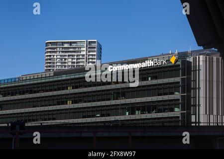 Commonwealth Bank of Australia, siège social, Darling Harbour, Sydney, Australie. Banque D'Images