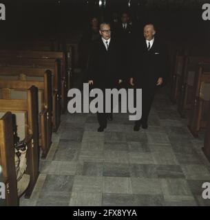 Visite du Président Heinemann et de l'épouse de WD à NL: Le Président Heinemann visite Saint-Laurenskerk, Rotterdam, 25 novembre 1969, visites, pays-Bas, agence de presse du xxe siècle photo, nouvelles à retenir, documentaire, photographie historique 1945-1990, histoires visuelles, L'histoire humaine du XXe siècle, immortaliser des moments dans le temps Banque D'Images