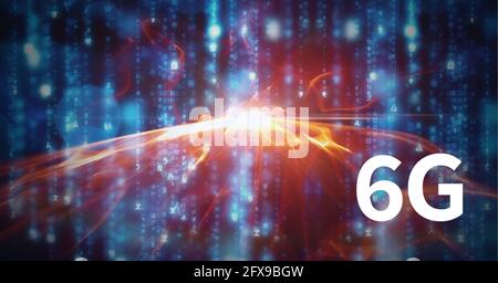 Composition de 6 g de texte sur feux d'artifice et lumières Banque D'Images
