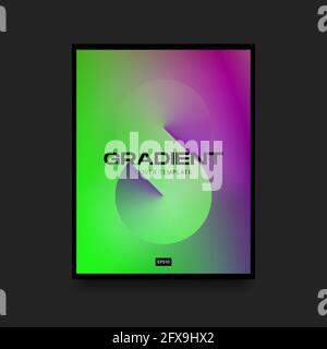 Modèle de couverture dégradé vert et rose avec symbole infini. Illustration vectorielle Illustration de Vecteur