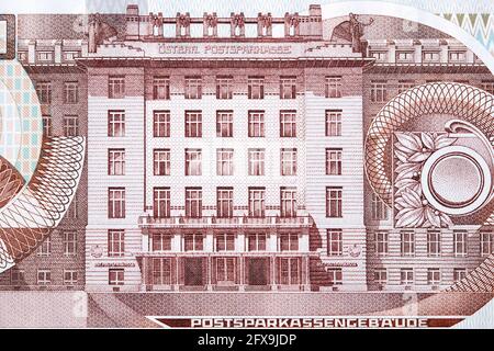 Austrian postal Savings Bank from Money - Schilings Banque D'Images