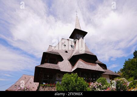 Célèbre monastère Barsana dans le comté de Maramures, Roumanie Banque D'Images