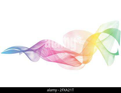 Résumé coloré Line Wave Background, abstrait espace polygonal faible poly sombre fond avec des points et des lignes de connexion structure Futurist Banque D'Images