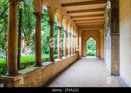 Eglise de la paix cloître Friedenskirche dans le parc de Sanssouci à Potsdam, Allemagne Banque D'Images