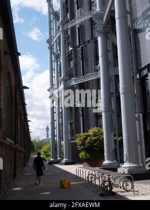 Kings Cross London, Coal Drops Yard, complexe d'appartements de luxe Gasloders Banque D'Images