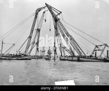 Le navire allemand Vesta sort de la Nouvelle voie navigable, 21 octobre 1952, navires, pays-Bas, agence de presse du XXe siècle photo, news to remember, documentaire, photographie historique 1945-1990, histoires visuelles, L'histoire humaine du XXe siècle, immortaliser des moments dans le temps Banque D'Images