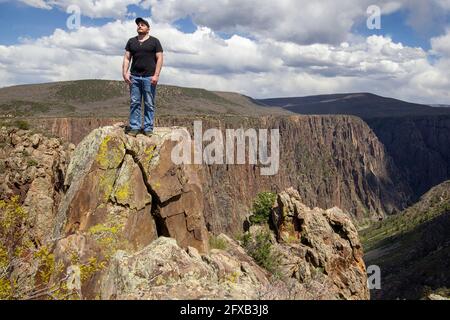 Black Canyon of the Gunnison National Park est un parc national américain situé dans l'ouest du Colorado et géré par le National Park Service. Banque D'Images