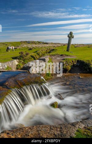 Windy Post, parc national de Dartmoor, Devon, Royaume-Uni. Crédit : PQ Images/Alamy Banque D'Images