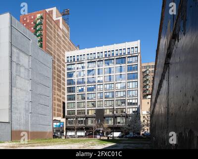 Bâtiment Studebaker/Brunswick au Columbia College Chicago conçu par Solon Beman Banque D'Images