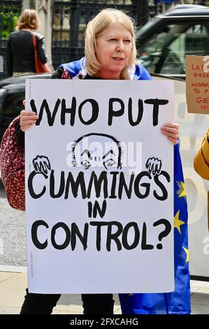 Protestation du gouvernement anti-conservateur, Parliament Square, Westminster, Londres. ROYAUME-UNI Banque D'Images