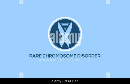 Semaine de sensibilisation aux troubles chromosomiques rares Vactor Banner observé chaque année en juin. Scénario de campagne de sensibilisation - informations, bannière, affiche, modèle de carte Illustration de Vecteur