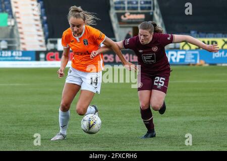 Falkirk, Lanarkshire du Nord, Royaume-Uni. 26 mai 2021. Lauren Davidson (#14) du Glasgow City FC pendant la Scottish Building Society Scottish Women's Premier League 1 Fixture Glasgow City FC vs Heart of Midlothian FC, Falkirk Stadium, Falkirk, North Lanarkshire, 26/05/2021 | Credit Alamy Live News Banque D'Images