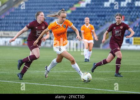 Falkirk, Lanarkshire du Nord, Royaume-Uni. 26 mai 2021. Lauren Davidson (#14) du Glasgow City FC pendant la Scottish Building Society Scottish Women's Premier League 1 Fixture Glasgow City FC vs Heart of Midlothian FC, Falkirk Stadium, Falkirk, North Lanarkshire, 26/05/2021 | Credit Alamy Live News Banque D'Images