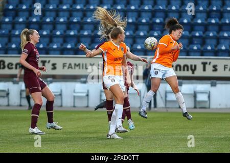 Falkirk, Lanarkshire du Nord, Royaume-Uni. 26 mai 2021. Action pendant la Scottish Building Society Scottish Women's Premier League 1 Fixture Glasgow City FC vs Heart of Midlothian FC, Falkirk Stadium, Falkirk, North Lanarkshire, 26/05/2021 | Credit Alay Live News Banque D'Images