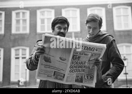 Premier nouveau journal de Dag, 15 mars 1980, NOUVELLES QUOTIDIENNES, PREMIÈRES, Pays-Bas, Agence de presse du XXe siècle photo, nouvelles à retenir, documentaire, photographie historique 1945-1990, histoires visuelles, L'histoire humaine du XXe siècle, immortaliser des moments dans le temps Banque D'Images