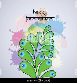 Festival hindou Janmashtami Illustration de Vecteur