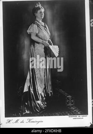 Portrait d'état de la reine Wilhelmina, 1937, reines, maison royale, portraits, Pays-Bas, Agence de presse du XXe siècle photo, nouvelles à retenir, documentaire, photographie historique 1945-1990, histoires visuelles, L'histoire humaine du XXe siècle, immortaliser des moments dans le temps Banque D'Images