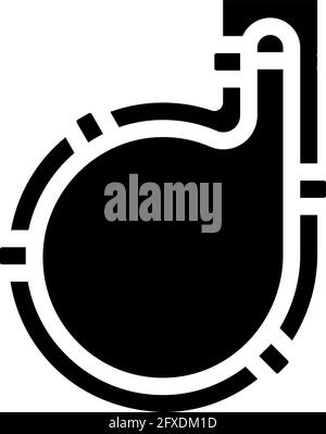 illustration vectorielle d'icône de glyphe wineskin espagne Illustration de Vecteur