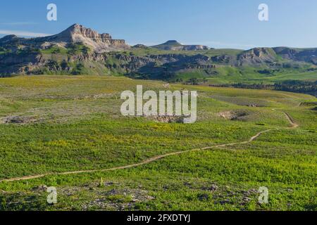 Sentier Teton Crest au col Mount Meek Banque D'Images