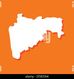 Carte de Maharashtra Illustration de Vecteur
