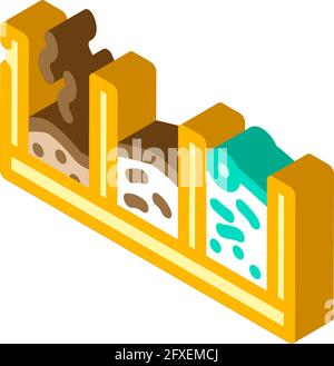illustration vectorielle d'icône isométrique de compost de fosse Illustration de Vecteur