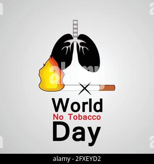 Contexte de la Journée mondiale sans tabac Illustration de Vecteur