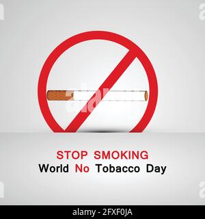 Contexte de la Journée mondiale sans tabac Illustration de Vecteur