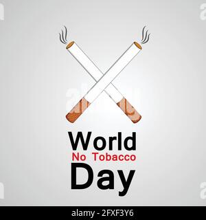 Contexte de la Journée mondiale sans tabac Illustration de Vecteur