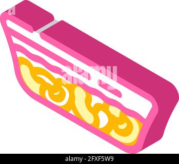 fabada espagne alimentaire isométrique icône illustration vectorielle Illustration de Vecteur