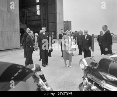 Queen visite Limburg ( mine d'État Beatrix à Herkenbosch ), 14 mai 1956, visites, reines, famille royale, mines, mines, pays-Bas, agence de presse du XXe siècle photo, nouvelles à retenir, documentaire, photographie historique 1945-1990, histoires visuelles, L'histoire humaine du XXe siècle, immortaliser des moments dans le temps Banque D'Images