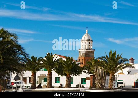 Espagne. Îles Canaries. Lanzarote. Teguise, Église Nuestra Senora de Guadalupe Banque D'Images