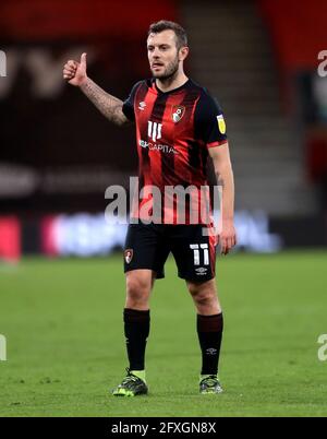 Photo du dossier datée du 16-03-2021 de Jack Wilshere, de l'AFC Bournemouth. Date de publication : jeudi 27 mai 2021. Banque D'Images
