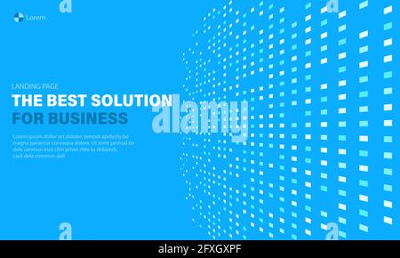 Meilleures solutions d'affaires pour la page d'accueil d'entreprise, bannière Web Illustration de Vecteur