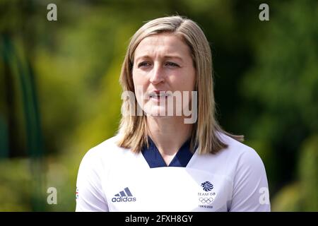 Team GB et Ellen White de Manchester City lors de l'annonce de l'équipe de football féminine Team GB Tokyo 2020 aux jardins botaniques de Birmingham. Date de la photo: Jeudi 27 mai 2021. Banque D'Images